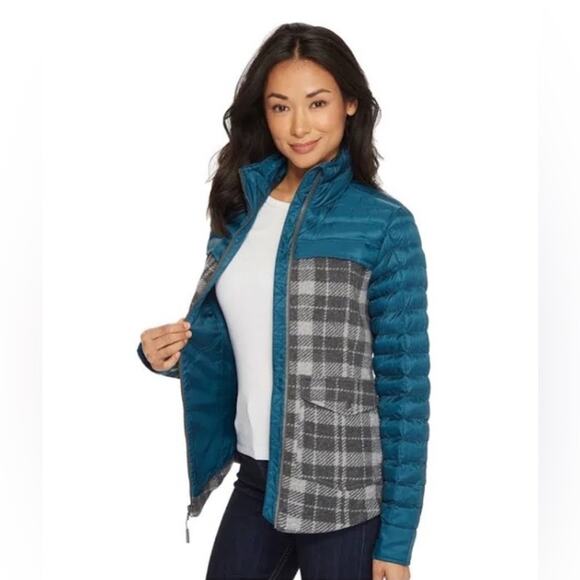 Toad & Co Breckinridge Parka Women's Size XS Plaid Quilted Zip Puffer Jacket - Picture 2 of 13